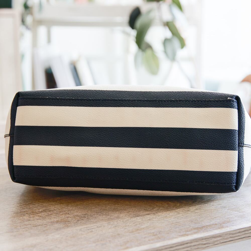 Tory Burch Kerrington Striped Mini Shopper Bag - Picture 6 of 12